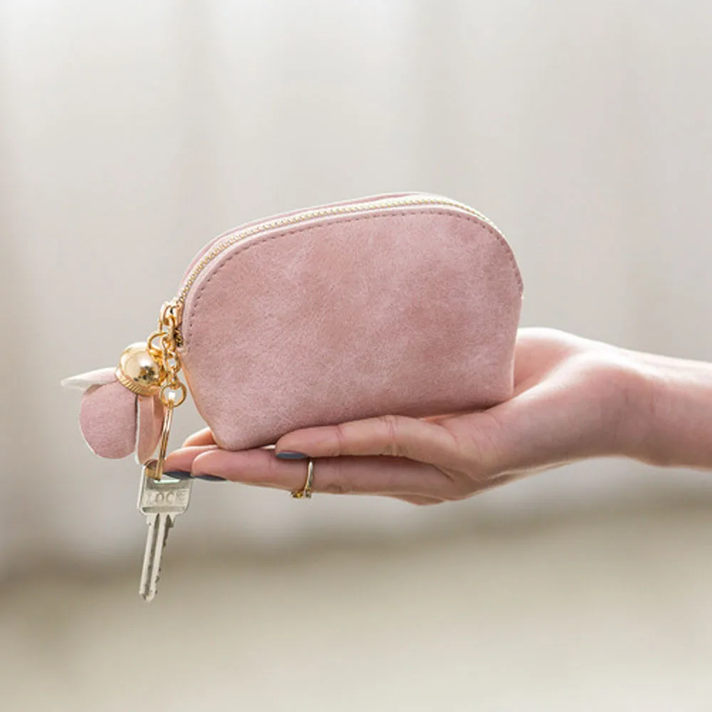 Women Coin Card Key Ring Wallet Pouch Mini Purse Small Clutch Change Bag Handbag