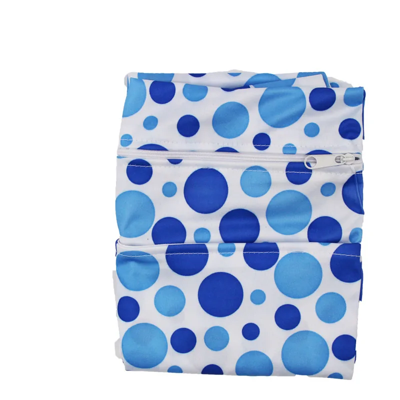 Печати PUL мешок мокрой водонепроницаемые тканевые подгузники сумка с двойным карманом Многоразовые детские подгузники мусора мешок мокрой за кожей Буд детские сумки для подгузников для мам - Цвет: A30-1
