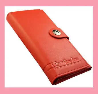 Fashion Ladies's Cow Leather Red Wallets with Cards Holder Free Shipping | Багаж и сумки