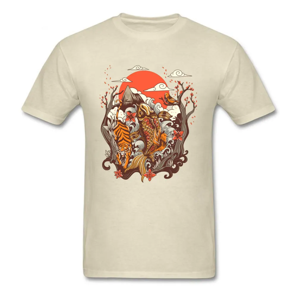 Latest Men T Shirt autumn sunset 22734 Customized Tops Tees Cotton Fabric Short Sleeve Unique Tees Round Neck Top Quality autumn sunset 22734 beige