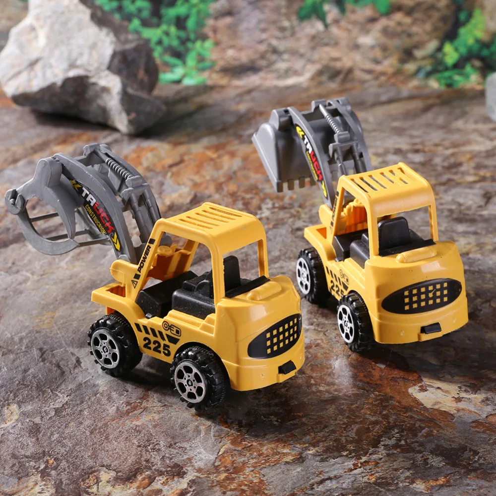 6X Kids Mini Car Toys Lot Vehicle Sets Educational Toys Engineering vehicle #JT1