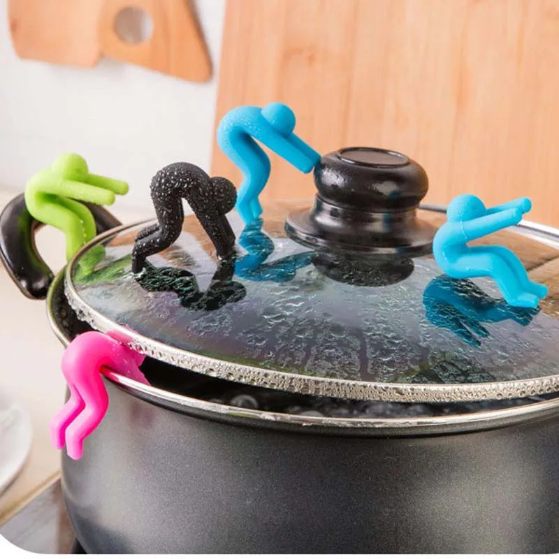 

1Pcs Home Kitchen Accessories cover overflow Creative Kitchen Gadgets Raise The Lid Overflow Device Stent for Kitchen Tools Pot
