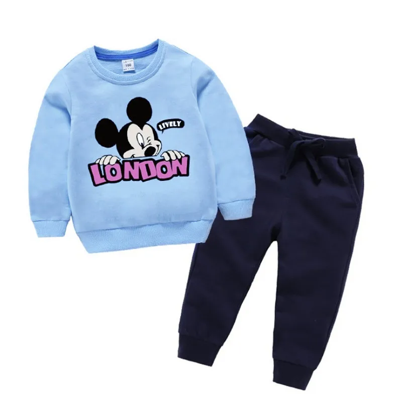 Baby boys sweatshirt + pants Fall Spring minnie mickey mous cartoon girls 2 pcs set kids suit children casual clothes 1 to 8 yrs Baby boys sweatshirt + pants Fall Spring minnie mickey mous cartoon girls 2 pcs set kids suit children casual clothes 1 to 8 yrs