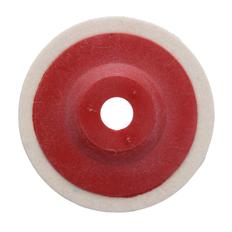DWZ 3PCS 4'' 100mm Wool Buffing Angle Wheel Grinder Felt Polishing Disc Pad Set