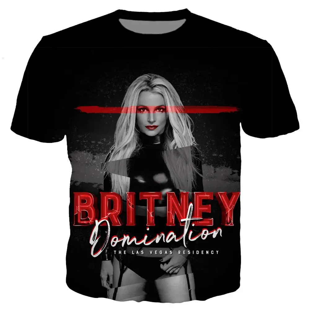 

Fashion cool t shirt men/women singer britney Spears 3D printed t-shirts unisex Harajuku style tshirt streetwear tops