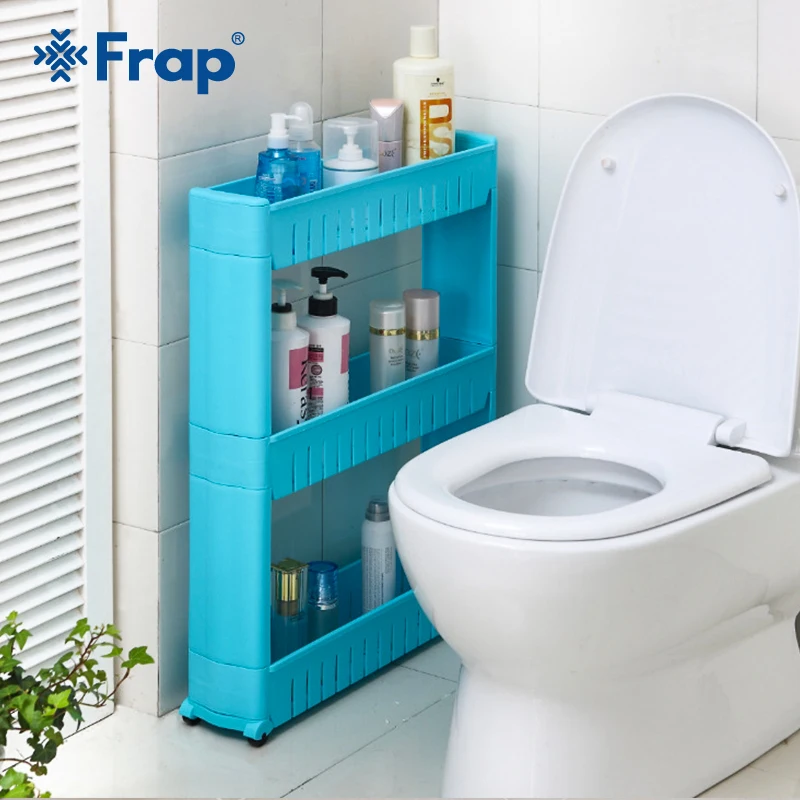 

Frap Bathroom Shelf Multipurpose Shelf with Removable Wheels Crack Rack Storage Rack Shelf Multi-layer Refrigerator Side Shelf