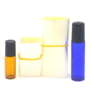 

Fast Shipping 200Pcs Clear Heat Shrink Wrap Film for Essential Oil Bottles 5ml 10ml Glass Bottle PVC Shrink Film