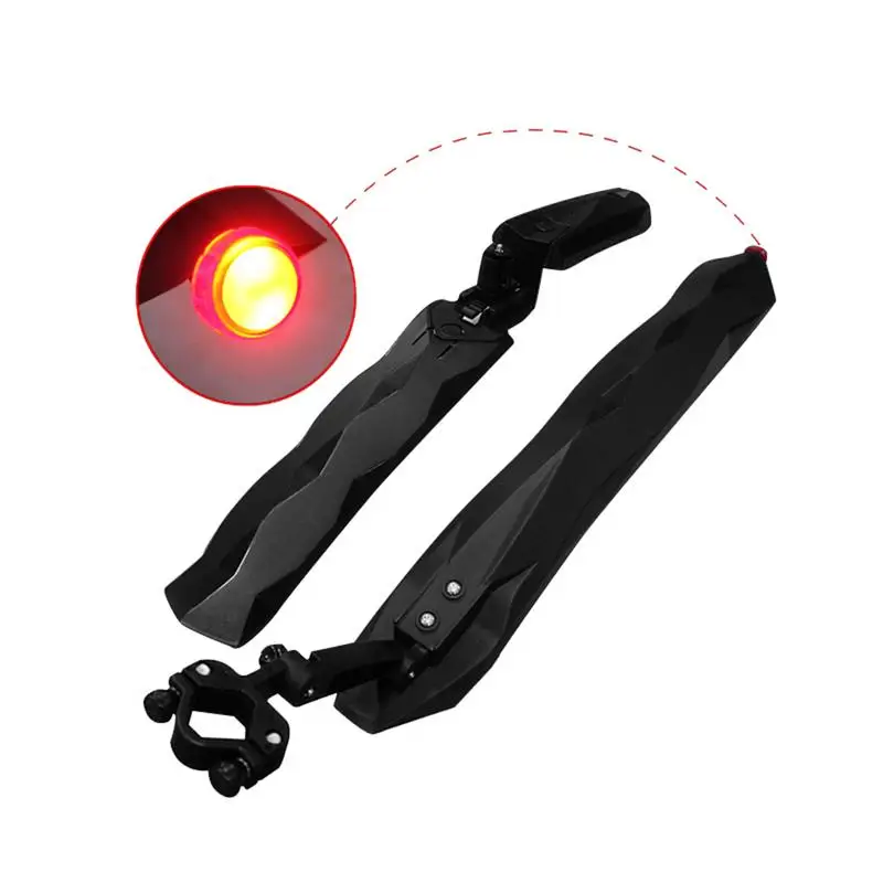 

Bicycle Fender Front Rear Mudguard Set Road Mountain Bike Mudguard Set With Led Taillight