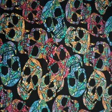 Хорошая широкая 142 см хлопковая холщевая ткань черепа цветная с принтом черепа Ткань Лоскутные Швейные материалы для ручной работы сумка/скатерть/обувь