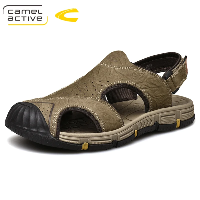 

Camel Active 2019 New Fashion Summer Leisure Beach Men Shoes High Quality Genuine Leather Sandals The Big Yards Men's Sandals