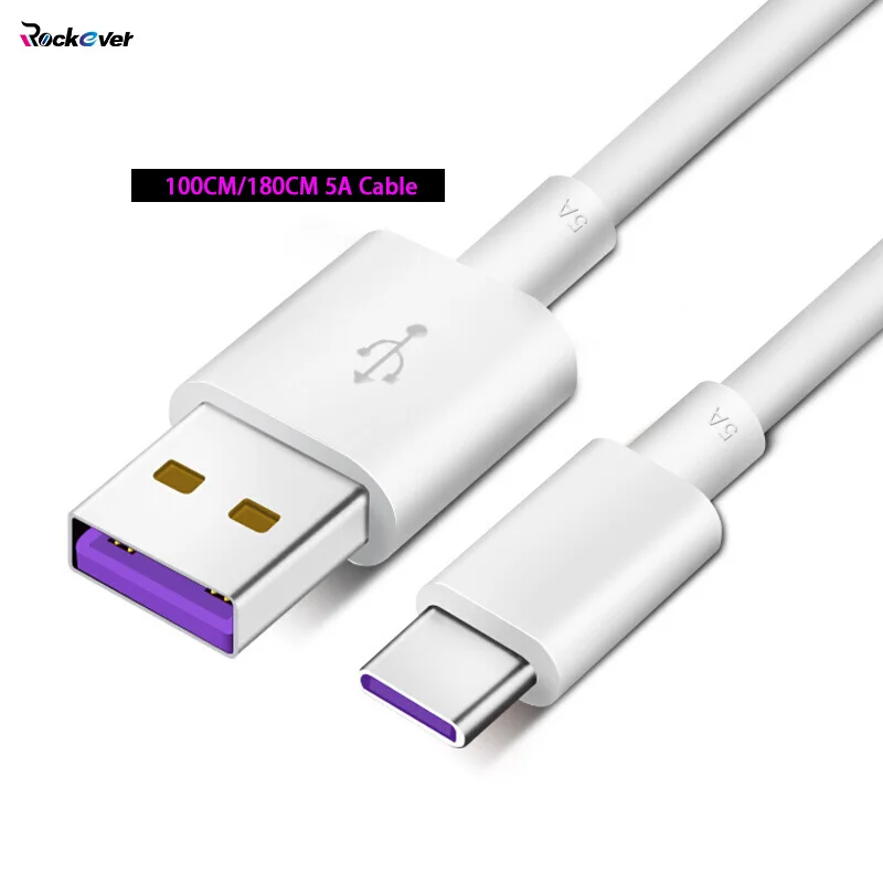 

For HUAWEI Supercharge Cable 100CM/180CM 5A USB TYPE C Fast Charge Data Cable For MATE 9 10 Pro P9 P10 Plus P20 Honor 8 9 10 V10