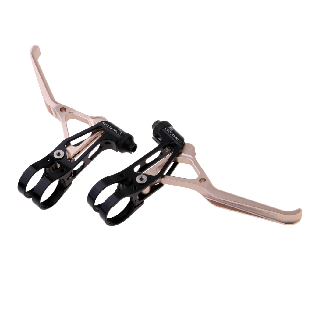1 Pair Ultralight Bike Handlebar V Brake Levers Hand 3-Finger Brake Levers Replacement Alloy
