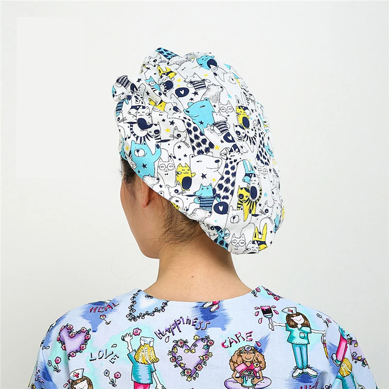 Для докторов медработников скраб кепки s женские хирургические головные уборы с Sweatband внутренняя стоматологическая клиника Спецодежда кепки длинные волосы хлопок медицинская крышка s