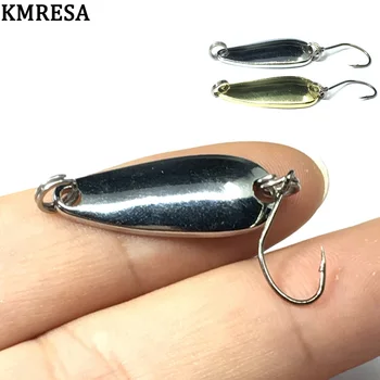 

1pcs Metal Sequin Fishing Baits 3cm 3g Silver Gold Spoon Treble Hook Hard Lure Fishing metal small spoons fishing lures Tackle