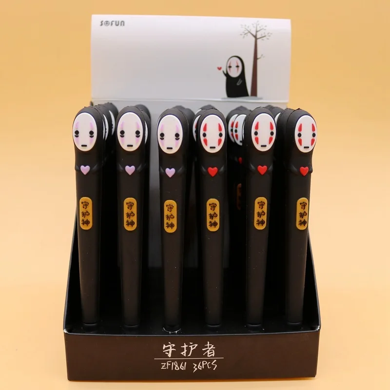 Criativo dos Desenhos Unidades Pacote Animados Japoneses Delgado Homem Defensor Careta Gel Caneta Material Escolar Escritório Unissex Sinal Rolo 36 - 2 36 unidadespacote criativo dos desenhos animados japoneses