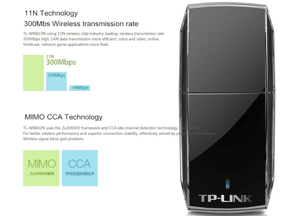 Wifi антенна адаптер Tp-Link беспроводная сетевая карта 300 Мбит/с USB Wifi адаптер AP Wifi ключ приемник передача Прямая поставка