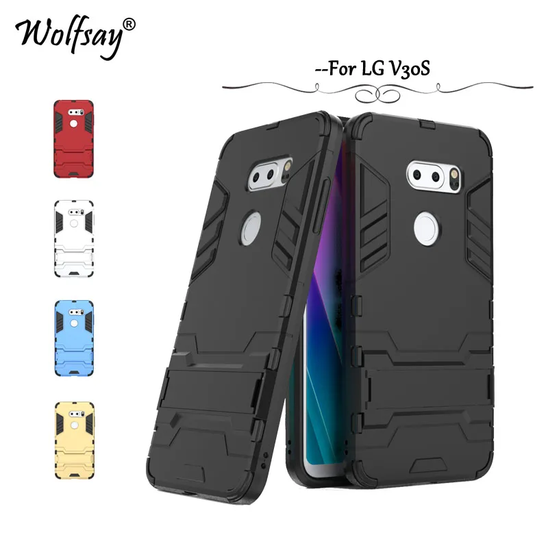 

Wolfsay Cover For LG V30S Case V30 S Slim Robot Armor Rubber Capa FOR Phone Case LG V30S Plus V30S+ Cases For LG V30S Fundas