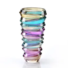 Сверкающая кристальная Спираль стеклянная ваза для цветов декоративная обмотка кувшин стеклянная посуда и посуда для дома подарок и ремесло орнамент аксессуары