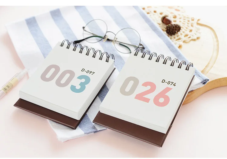 1 шт. Настольный календарь бумага спираль 100 дней обратного отсчета календарь Мини Свадебный тест 100 дней планировщик