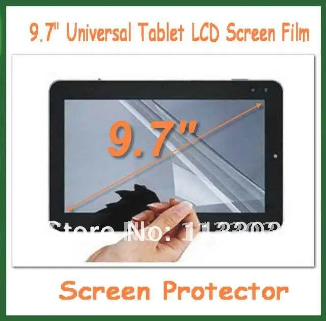 100pcs 9.7 inch Universal LCD Clear Screen Protector Protective Film