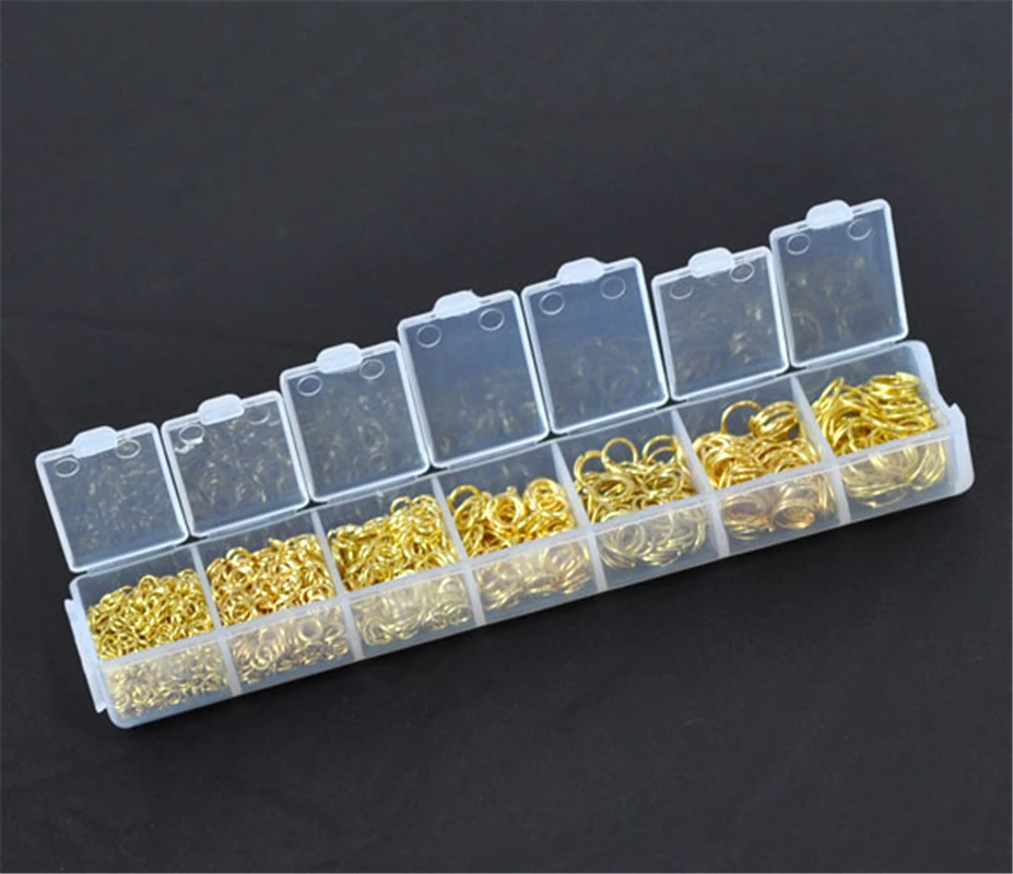 

DoreenBeads 1 pack GP Open Jump Rings 3mm-9mm(1780 PCs Assorted) (B09843), yiwu