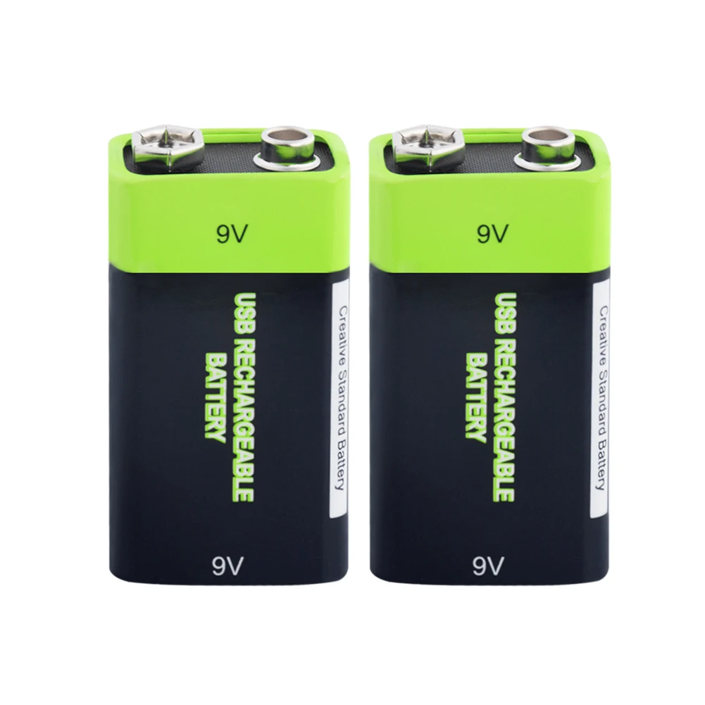 

2pcs 9V 400mAh Micro USB Charging ZNT Battery USB Rechargeable 3.7Wh Lithium Polymer Li-ion Lipo Batteries For PDAs RC Toys Fans
