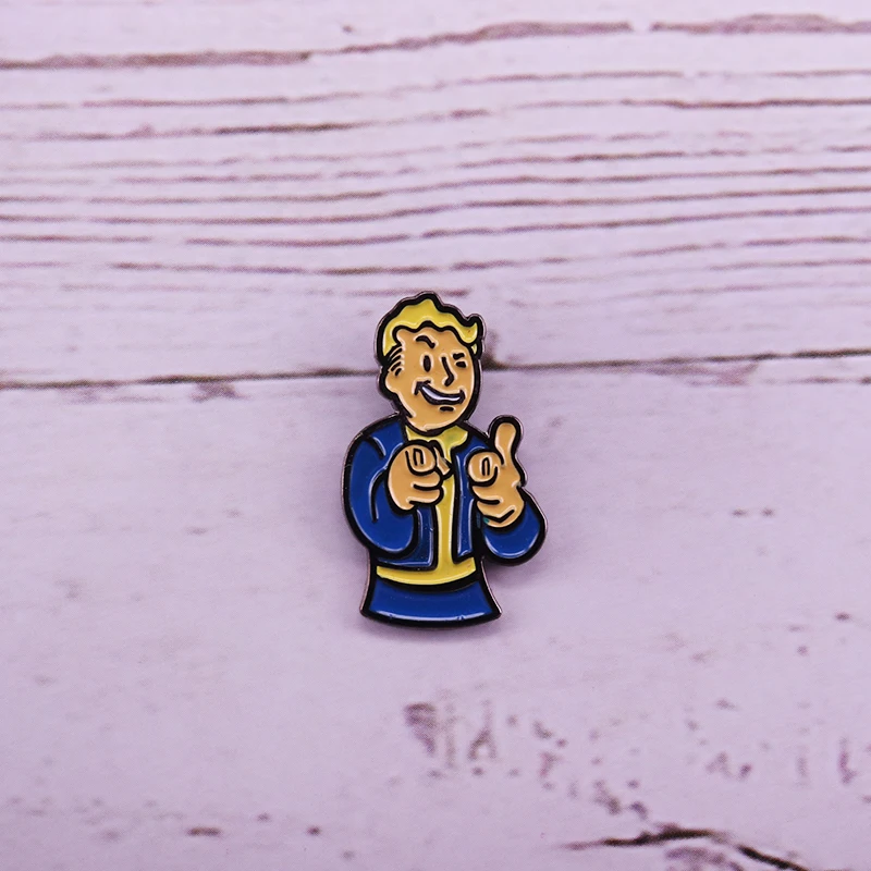 Металлическая эмалированная булавка для костюма мальчиков Fallout 4 Броши  | Броши -4000010935685