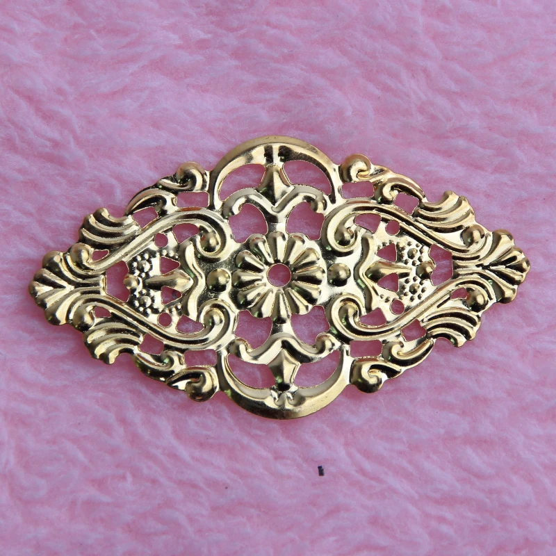 

20Pcs Gold Filigree Wraps Connectors Metal Crafts Connector For Jewelry Making DIY Accessories Charm Pendant