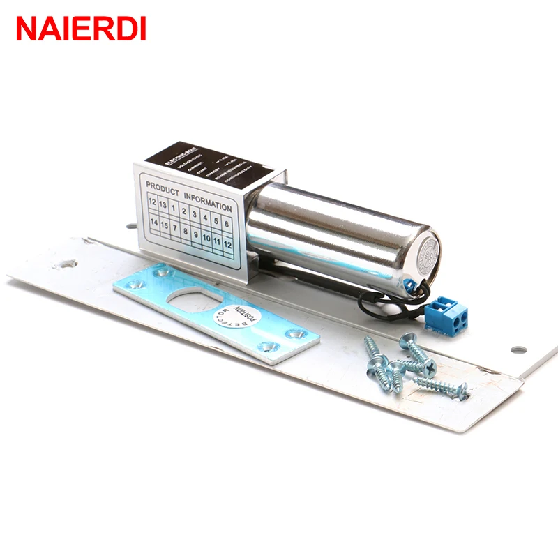 

NAIERDI DC 12V Electric Drop Bolt Door Lock 2-Lines Magnetic Induction Auto Deadbolt Locks For Security Access Control Systems
