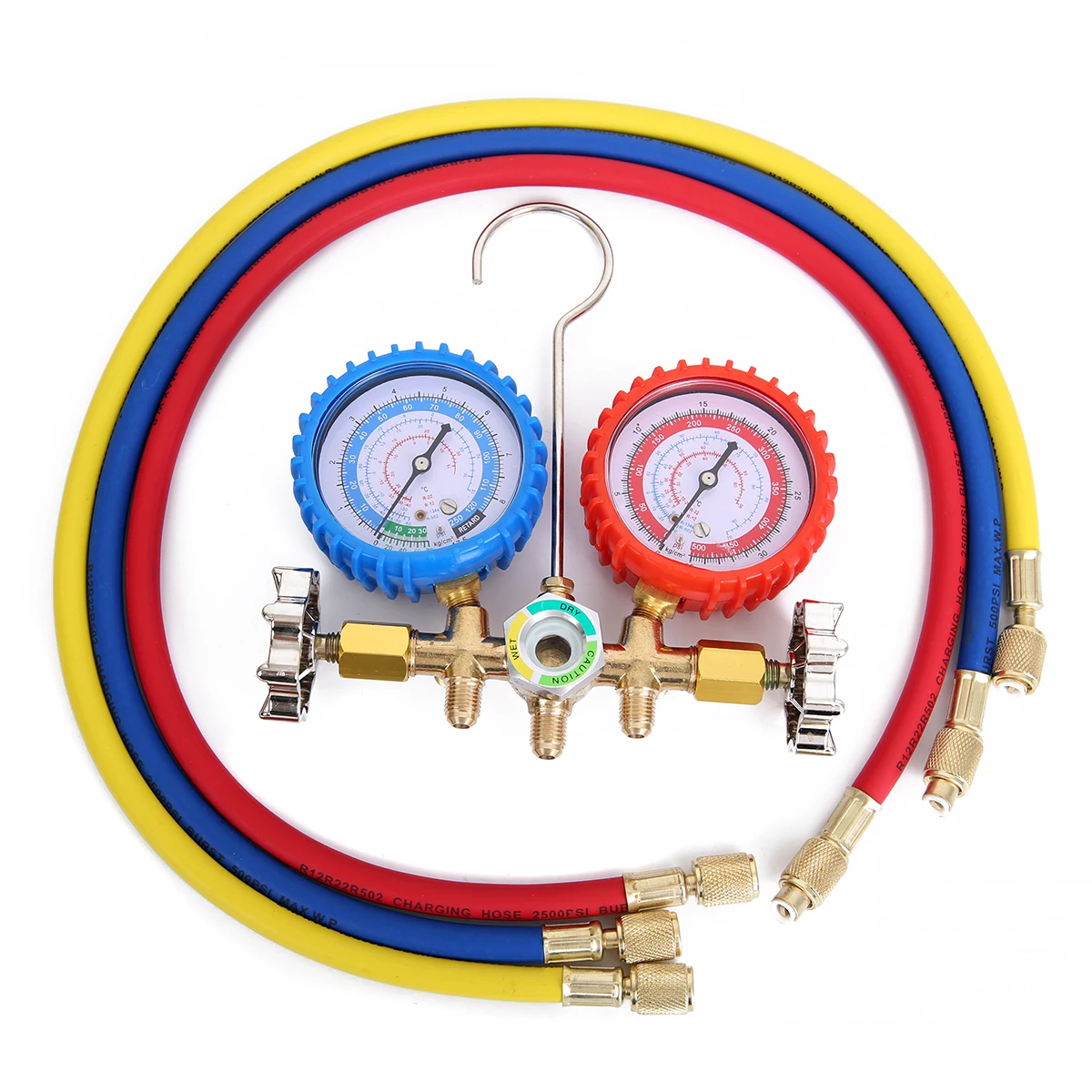 

1/2PT Aluminum Alloy Manifold Gauge with Cable Set For R134A R12 R22 R404z Air Condition Refrigeration