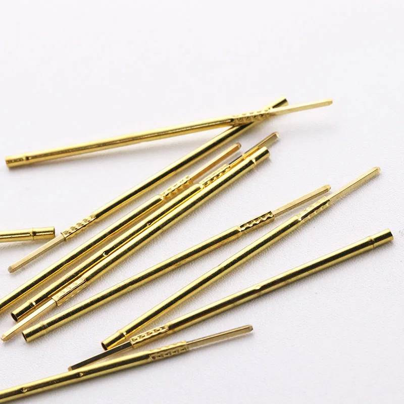 DIY Household Circuit Probe Needle RL75-2W 100 Pcs / Package Spring Thimble Needle Sleeve Length 38.2mm Gold Probe ETUUD
