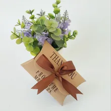 Feiluan пользовательские 50 шт. 11x6. 5x2cmeuropean-стиль Ретро воловья Подушка Коробка креативный экологичный Подарочная коробка Обнаженная крафт-бумага коробка конфет