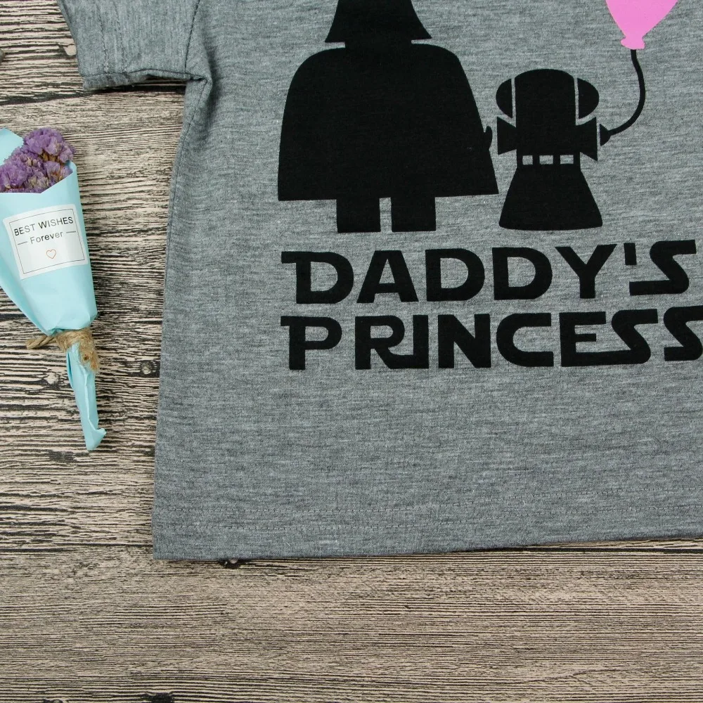 PaMaBa/Летняя одежда с принтом «Звездные войны» для маленьких девочек футболки для От 0 до 2 лет, футболка принцессы для малышей Новинка года, хлопковые топы для младенцев