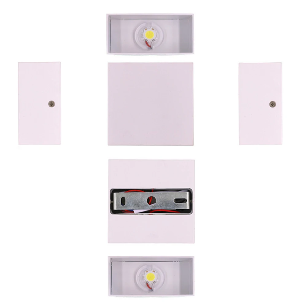 Регулируемый 6 Вт светодиодный настенный светильник IP65 водонепроницаемый внутренний и наружный алюминиевый настенный светильник поверхностного монтажа куб светодиодный садовый светильник для крыльца