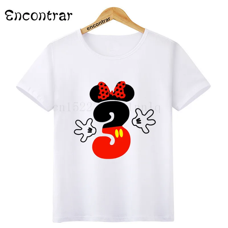 

Kids Birthday Numbers Print O-Neck T Shirt Tees Summer Cute Princess Tops Children T-Shirt Boy/Girl Clothing,HKP3092