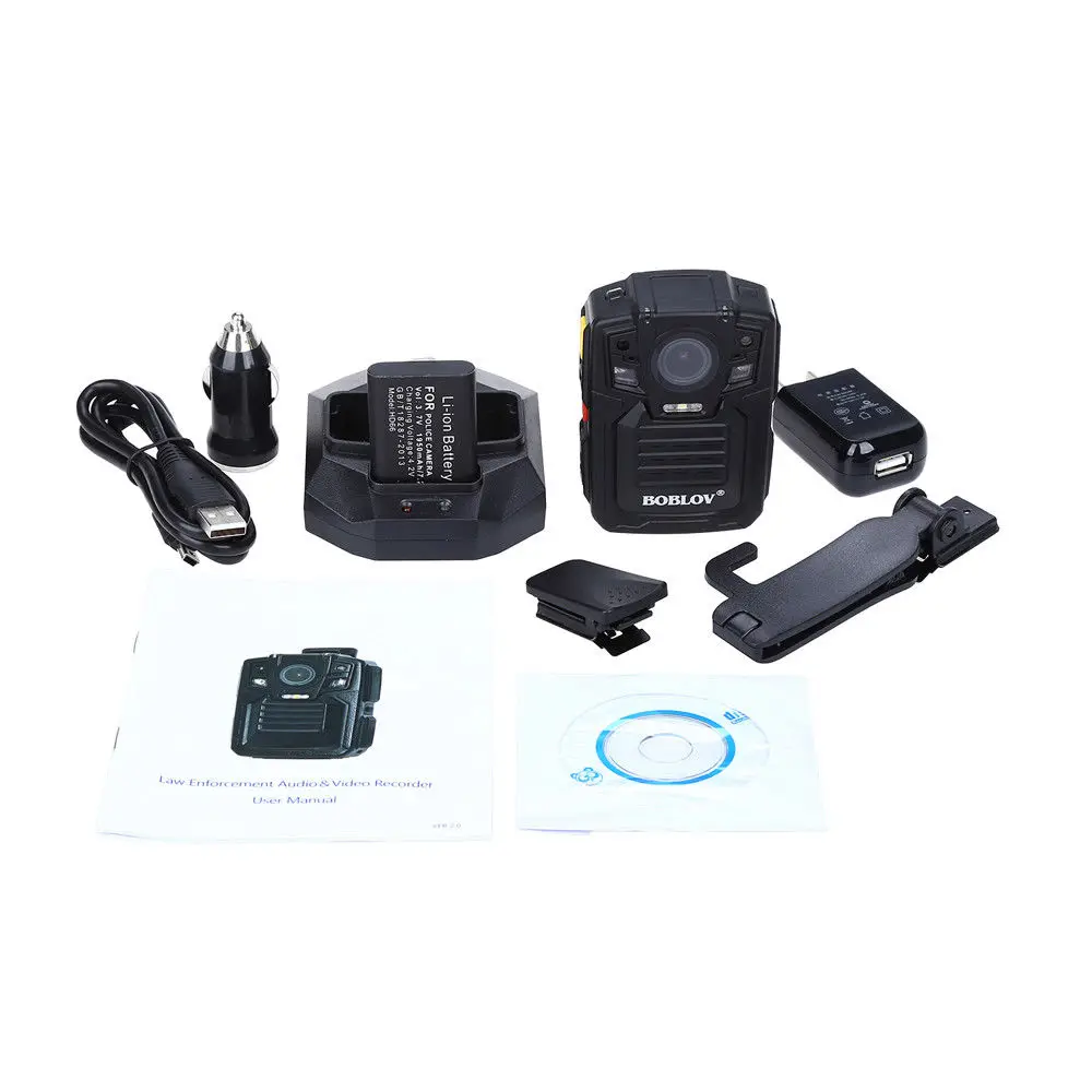 BOBLOV HD 1290P полиция 33MP безопасность внешний объектив тело носить камера ночного видения обнаружения движения ИК портативный персональный