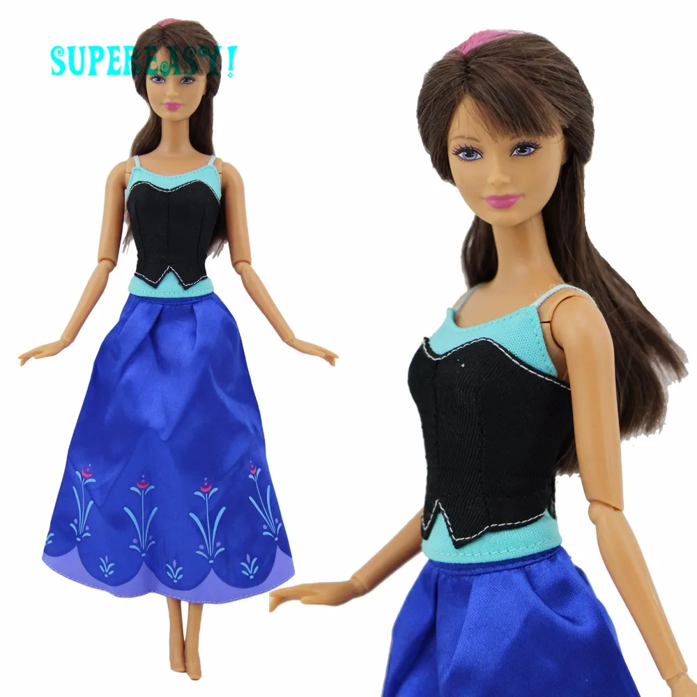 

Fairy Tale Dress Copy Anna Princess Outfit Wedding Party Costume Vest Skirt Clothes For Barbie FR Doll Play House Kid Toy Gift