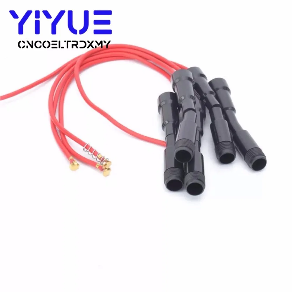 5pcs 520mm Glass fuse holder Screw Type 5X20mm with 22 AWG Wire Cable 250V Glass fuse tube fuse casing (3)
