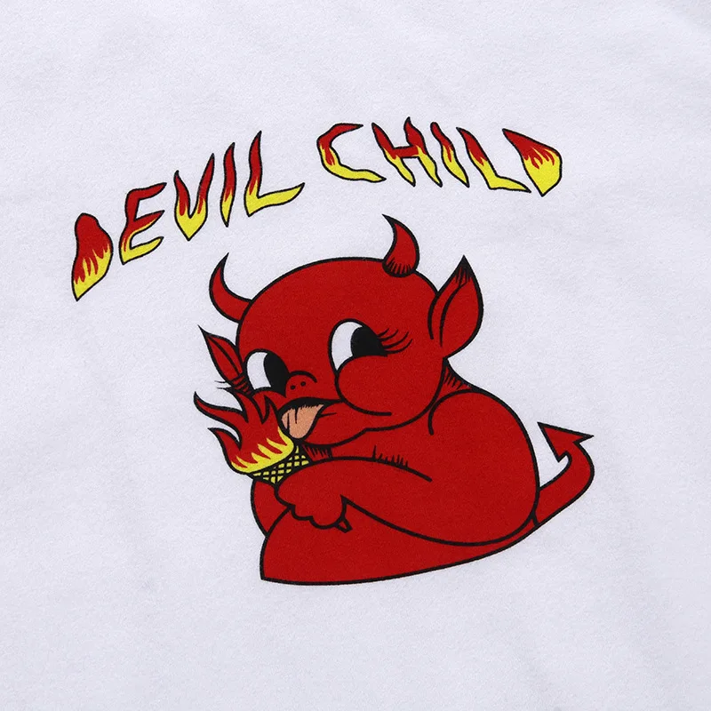 LAISIYI, новые футболки Милая футболка с рисунком Забавный дьявол, детские топы с принтом, хлопковые футболки с короткими рукавами, уличная одежда ASTS20887