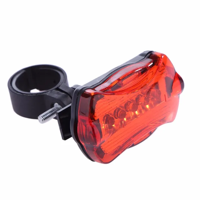 5 Led Bicycle Tail Light Bike Rear Lamp Red 5 Led Bicycle Tail Light Bike Rear Lamp Red Back Cycling Warning Flashlight Without Battery