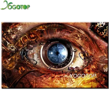 

YOGOTOP 5D DIY Diamond Painting Cross Stitch"Steampunk Eye" Full Square/Round Drill Embroidery Mosaic Rhinestone Wall Art YY197
