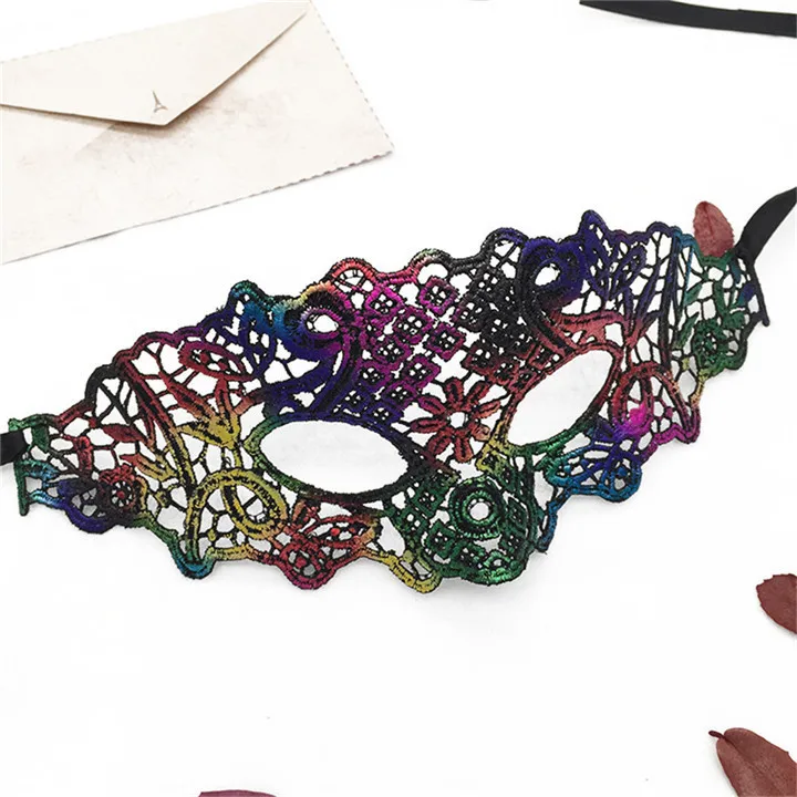 1 Lace Mask For Women Party Decorations Adult Multicolor Sexy Half Face Masks  Masquerade Halloween Mask Party Supplies