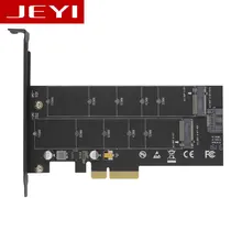 JEYI SK7-Pro NVMe M.2 SSD NGFF PCI-E X4 3.0 М адаптер ключ В КЛЮЧ Двойной интерфейс карты PCI Express3.0 Dual voltage 12 В + 3.3 В SATA