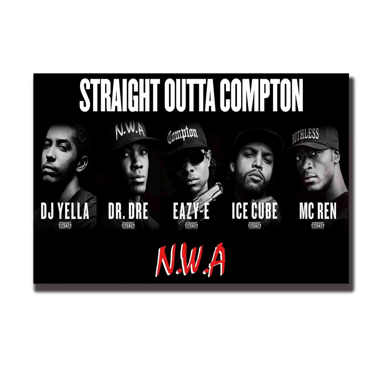 NWA STRAIGHT OUTTA COMPTON ICE CUBE DR DRE EAZY E GIANT WALL ART PHOTO POSTER