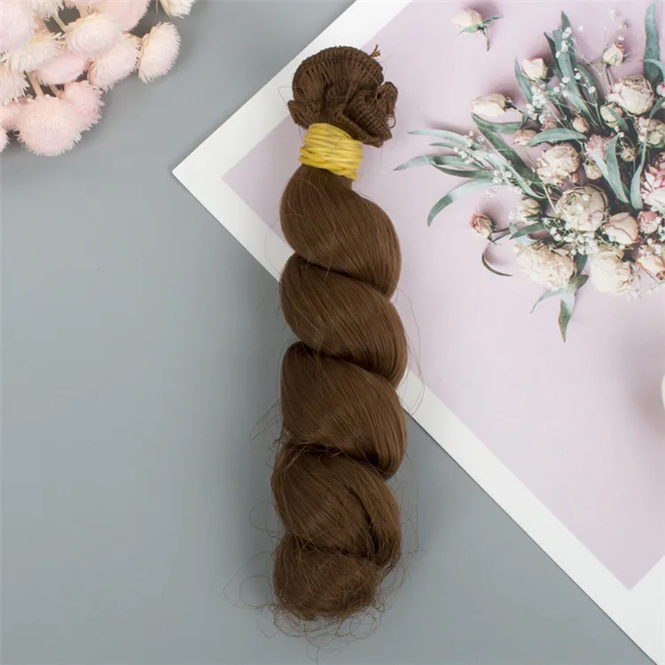DIY кукольные парики термостойкая проволока натуральный цвет парик для кукол аксессуары - Цвет: 30
