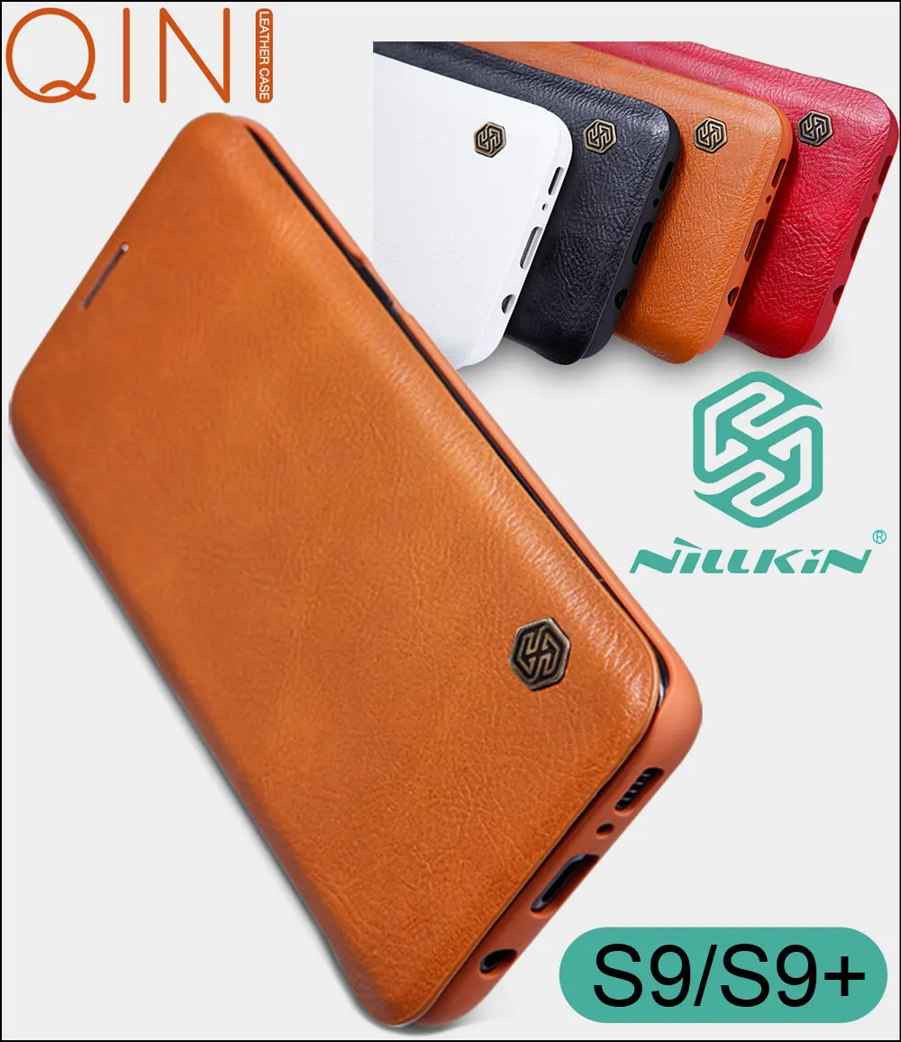 Nillkin Qin Flip Leather Case Cover For Samsung Galaxy S9 Plusin Flip Cases from Cellphones