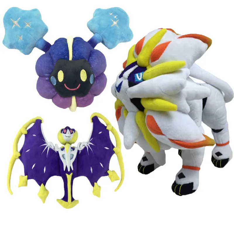 

Gratis Verzending 3 Stijlen/Set Alola Solgaleo Lunala Cosmog 7-20 "Leuke Zon & Maan Pluche Pop zachte Dier Poppen Pluche Figuur