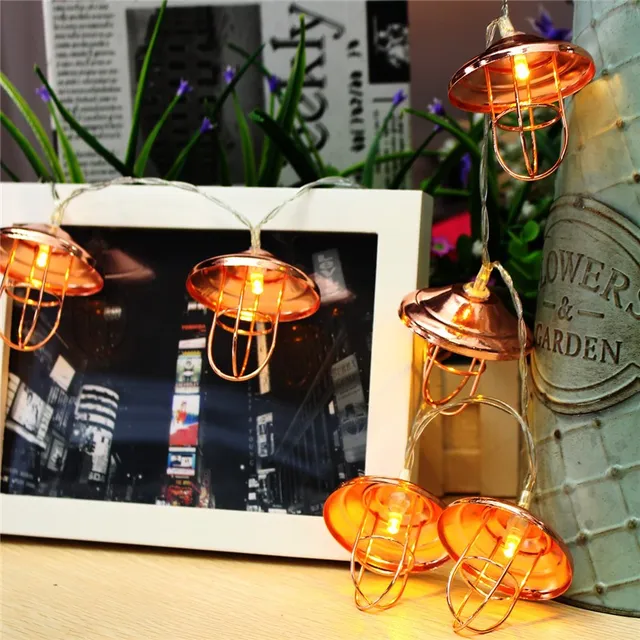 Lamp Shade 10 Led String Light Christmas Battery Operated Vintage Lamp Shade 10 Led String Light Christmas Battery Operated Vintage Lantern Outdoor Garden Fairy