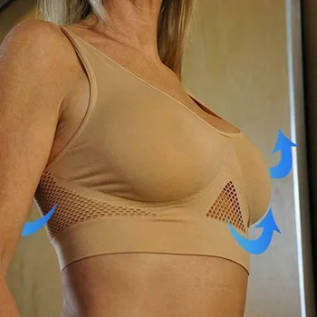 

Hot Women Breathable Comfy Sports Bra Seamless Bras with Removable Pad MSK66