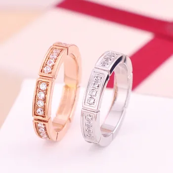 

European and American fashion gear ring rose gold ring love jewelry men and women couple rings for women gift
